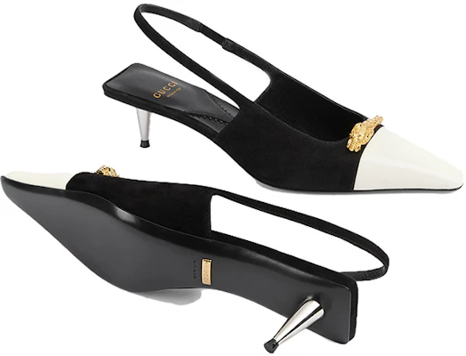 (W) Gucci Puntige Slingback Stiletto ''Zwart Wit'' 768113-C9D50-9066 Details for (W) Gucci Puntige Slingback Stiletto ''Zwart Wit'' 768113-C9D50-9066