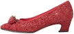 (W) Gucci Kasut Tumit Tebal Slip-On 'Merah' Berhujung Runcing 746387-FAB1E-6445