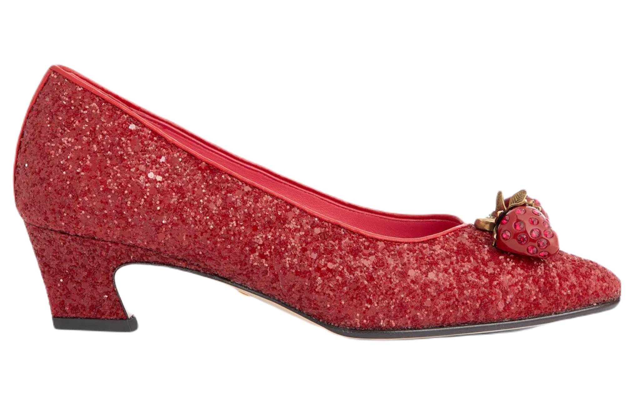 Order (W) Gucci尖头平底鞋‘厚跟红’ 746387-FAB1E-6445