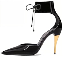 (Women) Gucci Pointed Toe Slip-On Stiletto 'Black Leather' 717159-AAA59-1000 (Women) Gucci Pointed Toe Slip-On Stiletto 'Black Leather' 717159-AAA59-1000