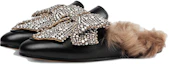 Lookbook (Women) Gucci Princetown 'Crystal Embroidered Butterfly Bow Black' 471955-DMB90-1063