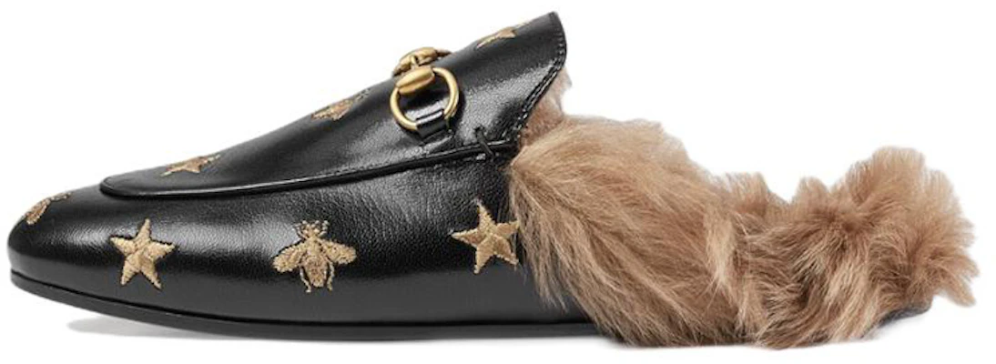 (W) Gucci Princetown ''Geborduurde Bij en Ster met Lamswol Zwart'' 505277-D3VT0-1063 Buy (W) Gucci Princetown ''Geborduurde Bij en Ster met Lamswol Zwart'' 505277-D3VT0-1063