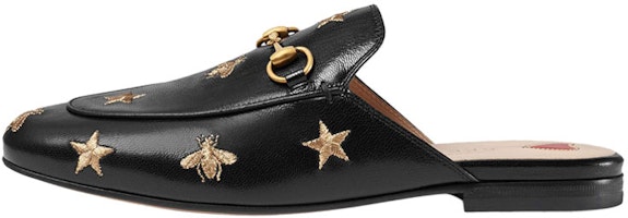 (Women) Gucci Princetown Embroidered Leather Slipper 'Black' 505268-D3V00-1000 (Women) Gucci Princetown Embroidered Leather Slipper 'Black' 505268-D3V00-1000