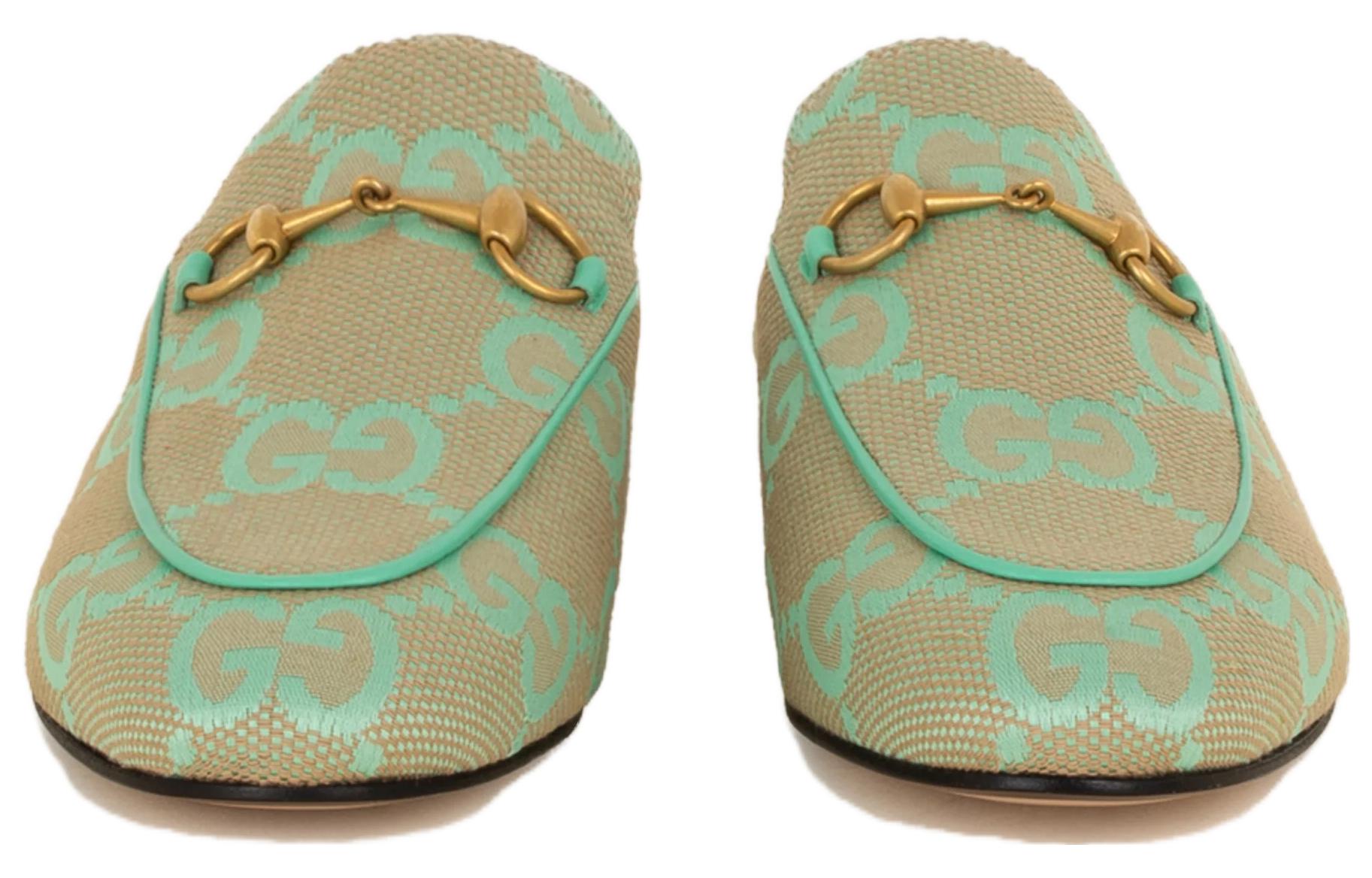 Lookbook (W) Gucci Princetown 'Hijau Beige' 475094-FABB1-8867