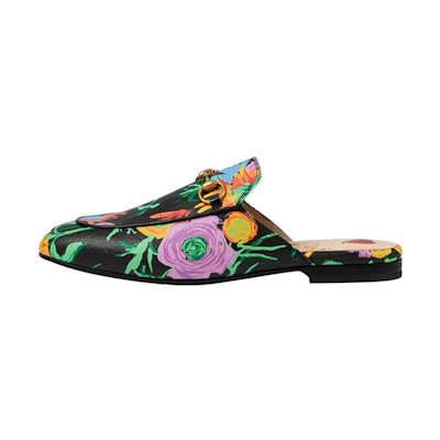 (W) Gucci Princetown 'Ken Scott Floral'