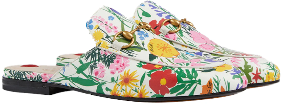 GUCCI 古馳 Princetown Ken Scott印花系列 時尚百搭穆勒平底鞋 女款 彩色花卉 Order GUCCI 古馳 Princetown Ken Scott印花系列 時尚百搭穆勒平底鞋 女款 彩色花卉
