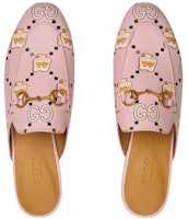 GUCCI古馳 Princetown 皮革 GG動物印花 時尚涼拖 女款 淺粉色 Purchase GUCCI古馳 Princetown 皮革 GG動物印花 時尚涼拖 女款 淺粉色