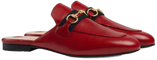 Order GUCCI 古奇 Princetown 皮革 馬嚼鈴 时尚穆勒平底鞋 女款 紅色