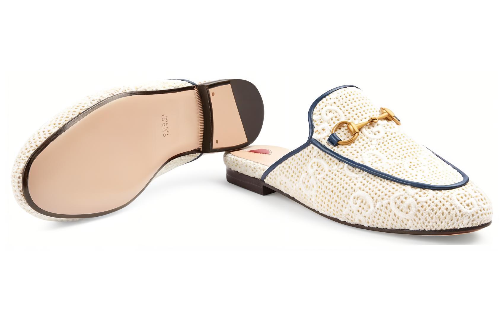 Shop (W) Gucci Princetown ''Toile Blanche'' 475094-FABQG-9188