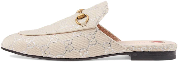 (Women) Gucci Princetown 'White Silver' 475094-2C820-9151 (Women) Gucci Princetown 'White Silver' 475094-2C820-9151