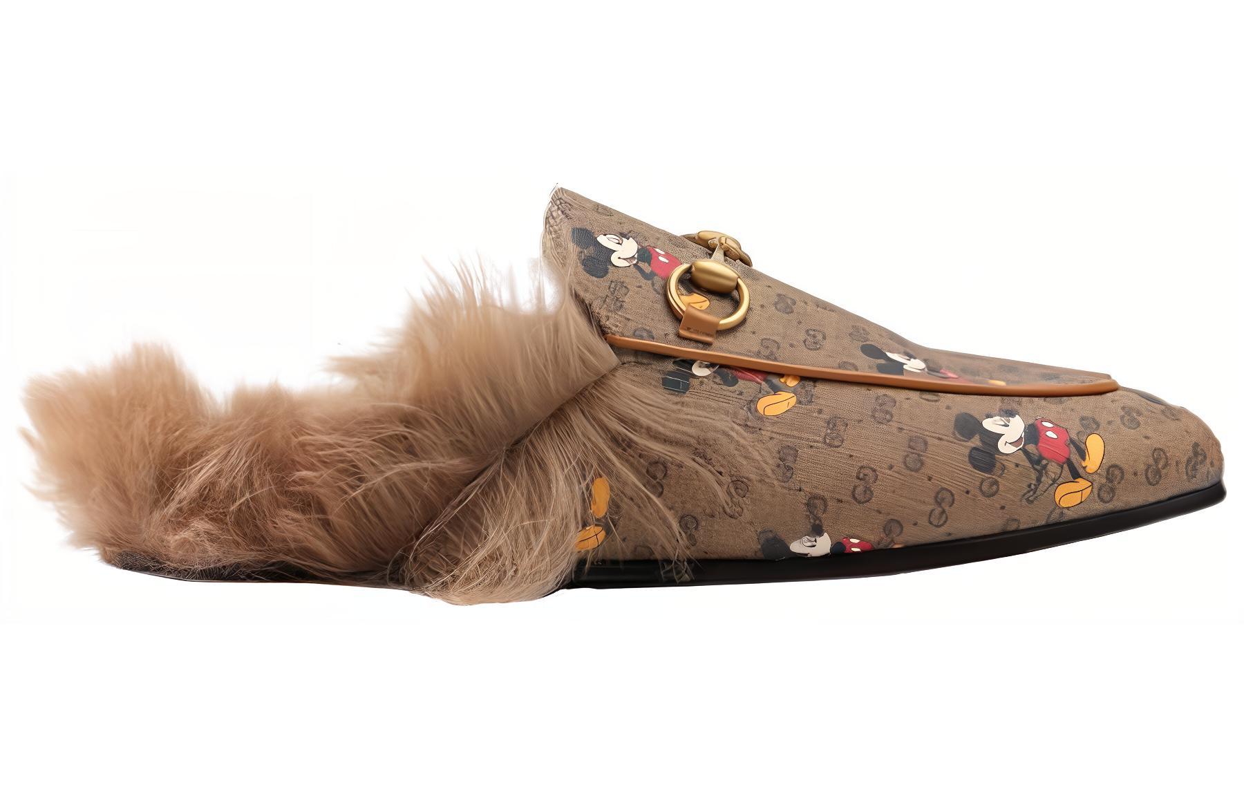 Order (W) Gucci Princetown Zapatillas con Forro de Piel x Disney 'Mickey Mouse' 603467-HWU30-8487