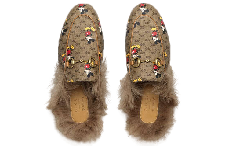 Lookbook (W) Gucci Princetown Zapatillas con Forro de Piel x Disney 'Mickey Mouse' 603467-HWU30-8487