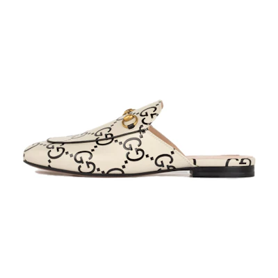 (W) Gucci Princetown GG Debossed Leather Slipper 'Black Nerd'
