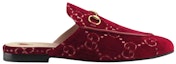 Order (Women) Gucci Princetown GG Velvet Mules 'Red' 475094-9JT20-6496