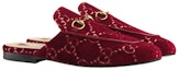 Lookbook (Women) Gucci Princetown GG Velvet Mules 'Red' 475094-9JT20-6496