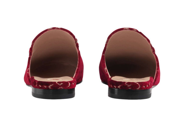 Purchase (W) Gucci Princetown GG 天鵝絨穆勒鞋『紅色』 475094-9JT20-6496