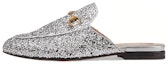 Buy (W) グッチ プリンスタウン グリッタースリッパ (シルバー) 432773-KSP20-8106