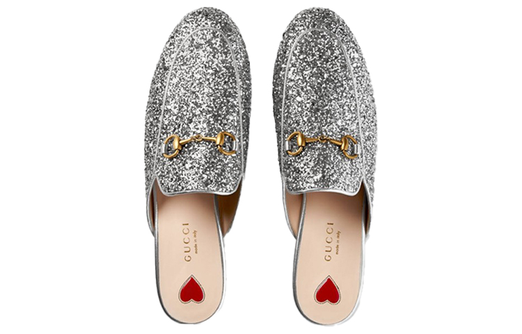 Order (W) Gucci Princetown 闪光穆勒鞋 '银色金属' 432773-KSP20-8106