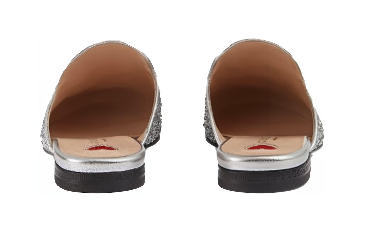 Lookbook (W) Gucci Princetown Glitters Selipar 'Perak Metalik' 432773-KSP20-8106