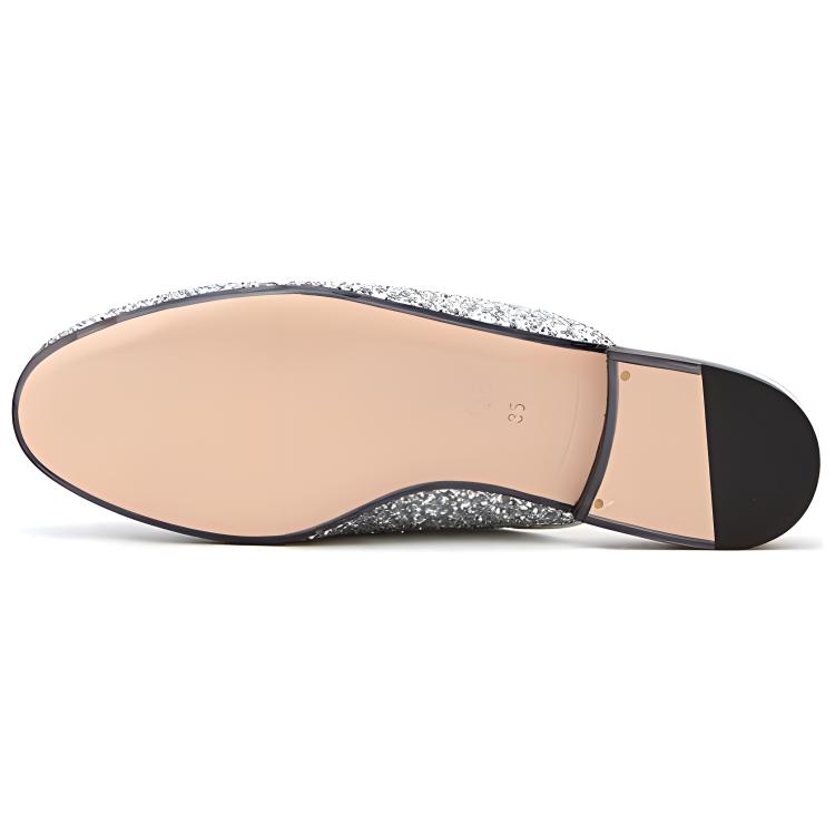Purchase (W) Gucci Princetown 闪光穆勒鞋 '银色金属' 432773-KSP20-8106