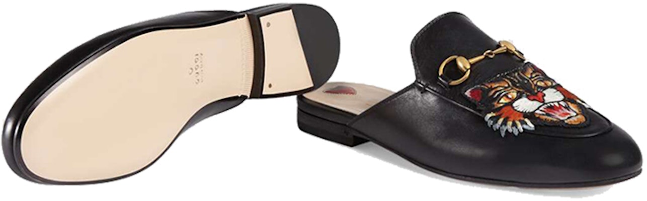 (Women) Gucci Princetown leather slipper with Angry Cat 481180-C9D00-1000 Lookbook (Women) Gucci Princetown leather slipper with Angry Cat 481180-C9D00-1000
