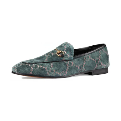 (W) Gucci Princetown Loafer 'Green Velvet'