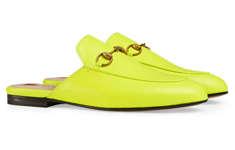 Shop (Women) Gucci Princetown Mule 'Fluorescent Yellow' 557730-0ZR60-7205