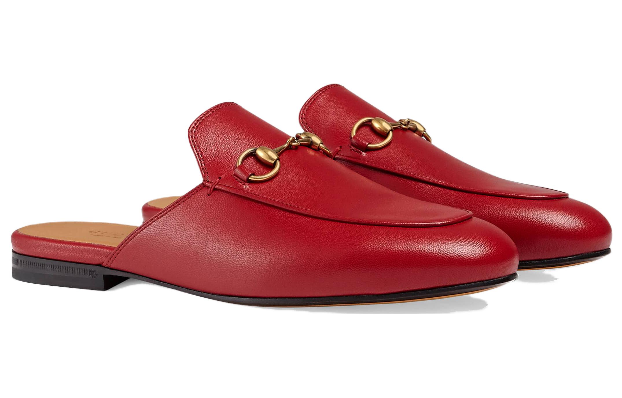 Order (W) 구찌 프린스타운 레드 레더 슬리퍼 (Gucci Prinstown Red Leather Slipper) 423513-C9D00-6433