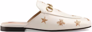 Order (W) Gucci Princetown Geborduurde Leren Slipper Wit 505268-D3V00-9022