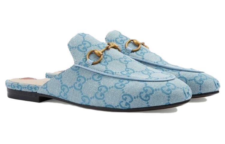 Lookbook (W) Gucci Princetown Pantofola ''Blu'' 423514-2UZO0-8473