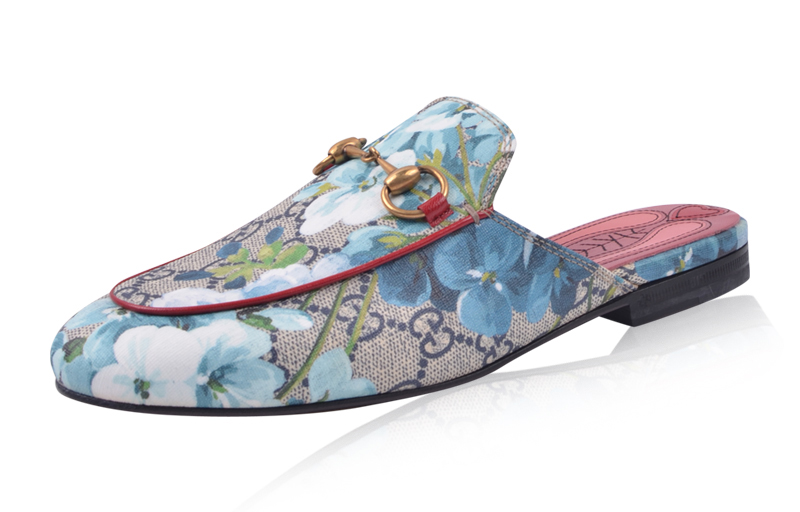 Order GUCCI 古馳 印花平底拖鞋 女款 藍色