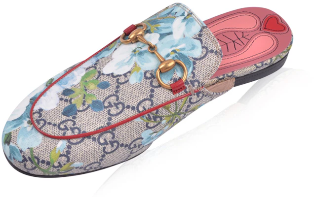 GUCCI 古馳 印花平底拖鞋 女款 藍色 Lookbook GUCCI 古馳 印花平底拖鞋 女款 藍色