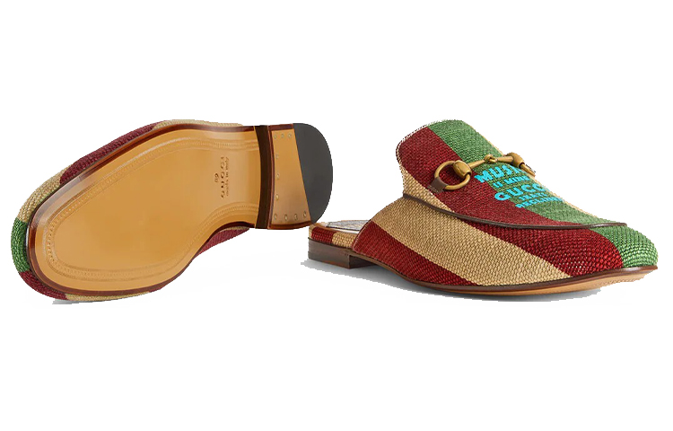 Purchase (W) Selipar Gucci Princetown 'Centennial Kuning Merah Hijau' 677808-UHZ30-9560