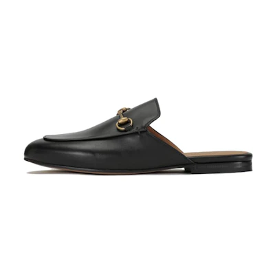 (W) Gucci Princetown Slipper Black Leather