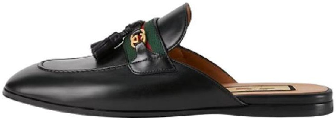 (Women) Gucci Princetown Slipper Black Tassel Leather 659628-1W610-1066 Buy (Women) Gucci Princetown Slipper Black Tassel Leather 659628-1W610-1066