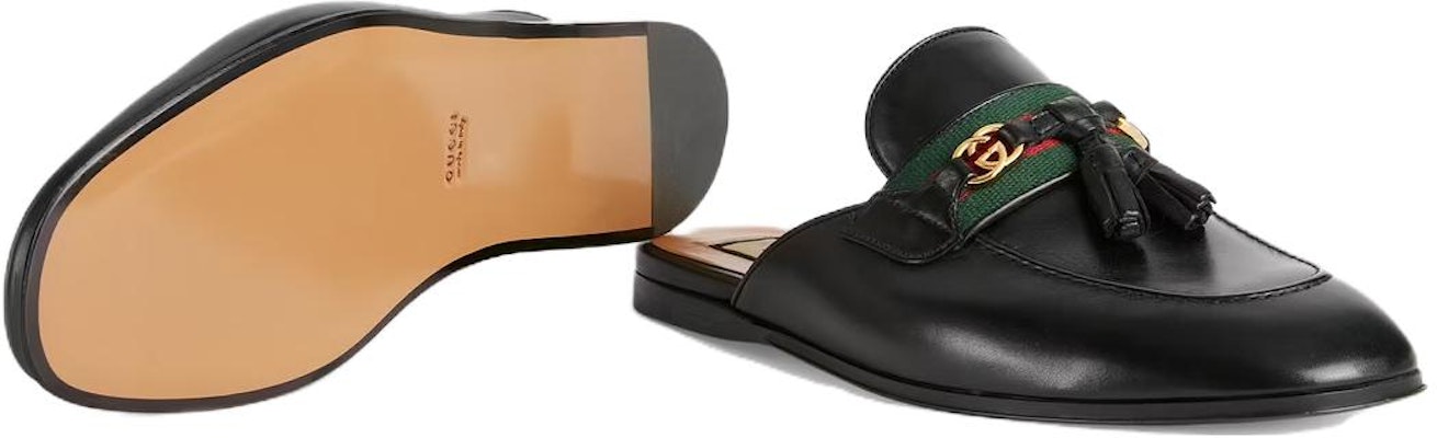 (Women) Gucci Princetown Slipper Black Tassel Leather 659628-1W610-1066 Details for (Women) Gucci Princetown Slipper Black Tassel Leather 659628-1W610-1066