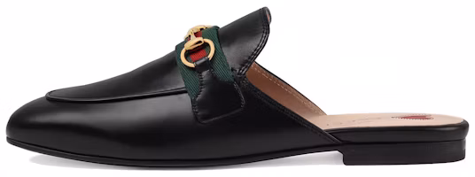 (Women) Gucci Princetown Slipper Black Web Leather 629084-CQXM0-1060 (Women) Gucci Princetown Slipper Black Web Leather 629084-CQXM0-1060