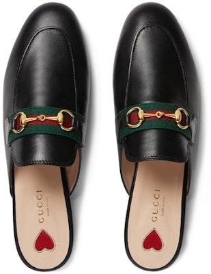 (W) Gucci Princetown Zapatilla Negra de Cuero con Banda Web 629084-CQXM0-1060 Lookbook (W) Gucci Princetown Zapatilla Negra de Cuero con Banda Web 629084-CQXM0-1060