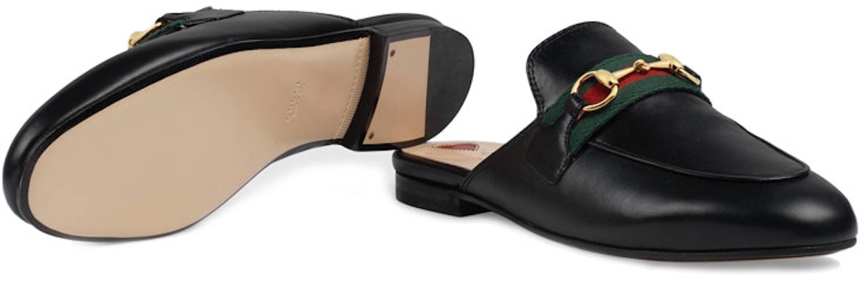 (Women) Gucci Princetown Slipper Black Web Leather 629084-CQXM0-1060 Purchase (Women) Gucci Princetown Slipper Black Web Leather 629084-CQXM0-1060