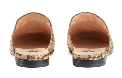 (Women) Gucci Princetown Slipper Jumbo GG Camel Canvas