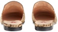 Shop (W) Gucci Princetown Slipper Jumbo GG Canvas Coklat Unta 475094-UKO60-2588