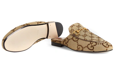(Women) Gucci Princetown Slipper Jumbo GG Camel Canvas