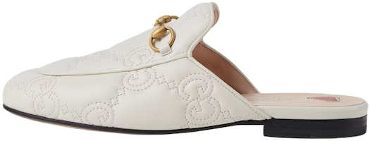 (Women) Gucci Princetown Slipper White Embossed Leather 699901-BKO60-9124 (Women) Gucci Princetown Slipper White Embossed Leather 699901-BKO60-9124