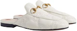 Lookbook (W) Gucci Princetown Zapatillas Blancas de Cuero Grabado 699901-BKO60-9124