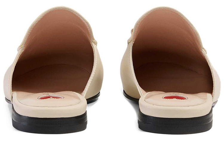 (W) Gucci Princetown Strawberry Printing Leather Slipper White 圖 5