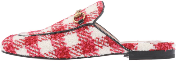 (Women) Gucci Princetown Tweed Check 'Red' 475094-G1220-9141 (Women) Gucci Princetown Tweed Check 'Red' 475094-G1220-9141