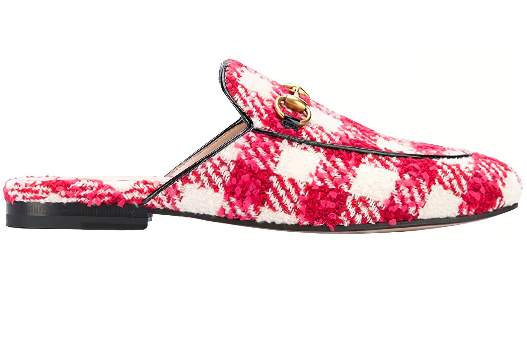 Order (W) Gucci Princetown Tweed Check ''Rosso'' 475094-G1220-9141