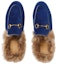 Lookbook (W) Gucci Princetown Velvet Bulu Berlapis 'Cobalt Blue' 448657-K4D50-4572