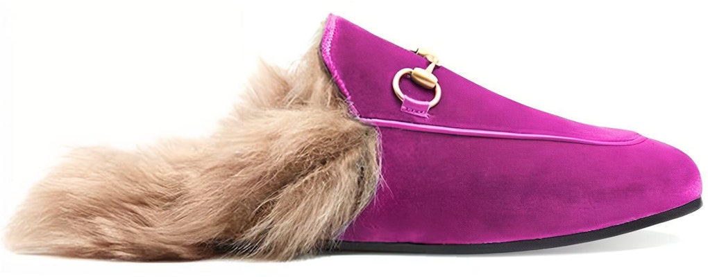 (Women) Gucci Princetown Velvet Fur Lined 'Fucsia' 448657-K4D50-5682 Order (Women) Gucci Princetown Velvet Fur Lined 'Fucsia' 448657-K4D50-5682