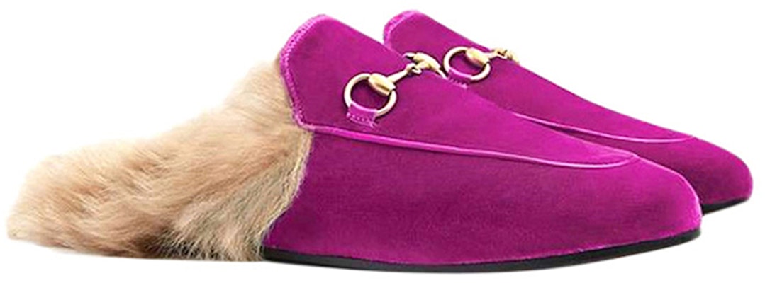 (Women) Gucci Princetown Velvet Fur Lined 'Fucsia' 448657-K4D50-5682 Lookbook (Women) Gucci Princetown Velvet Fur Lined 'Fucsia' 448657-K4D50-5682